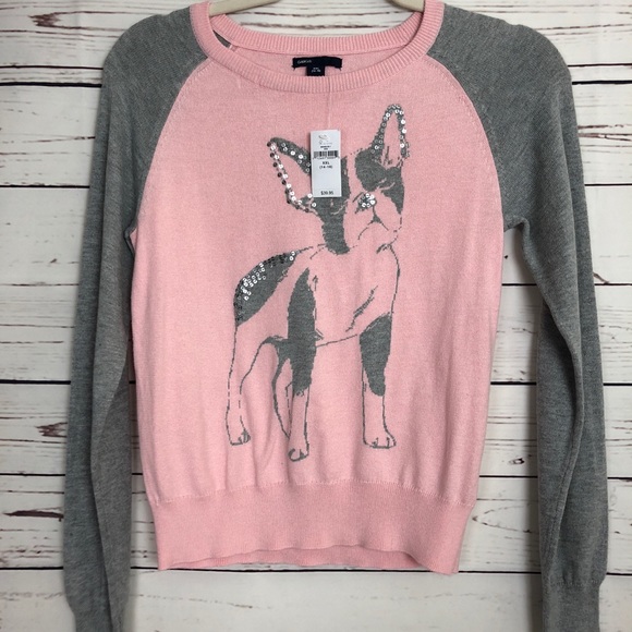 GAP Other - SOLDGAP Kids Girls Sweater Bulldog Sequins Sparkly